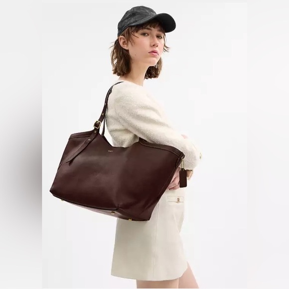 Coach Gramercy Brown Leather Tote Bag 🛍️ NWT - Picture 3 of 7